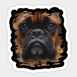 Boxer Face Boxer Dog Lover Sticker